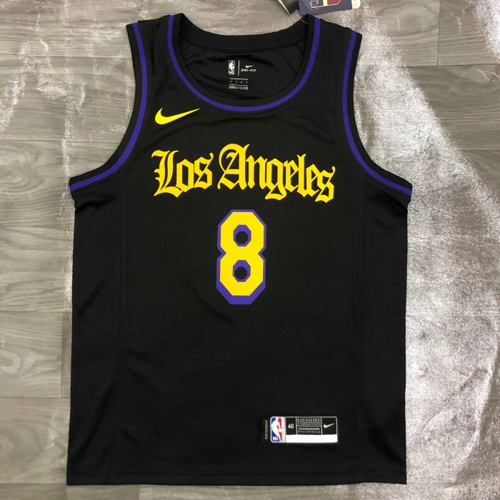 Heat Transfer NBA  Los Angeles Lakers  Kobe Bryant Black Jersey