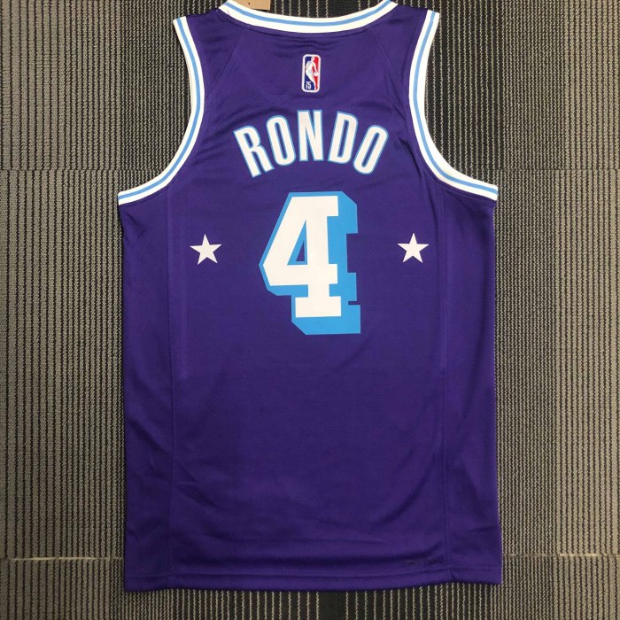 Heat Transfer NBA 2022 Los Angeles Lakers Rondo 75th Anniversary City Edition Purple Jersey