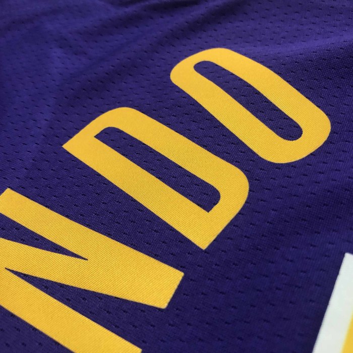 Heat Transfer NBA  Los Angeles Lakers Rondo  Purple Jersey