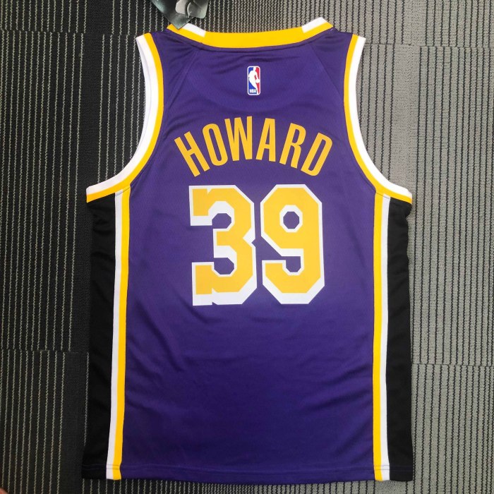 Heat Transfer NBA  Los Angeles Lakers Howard Purple Jersey