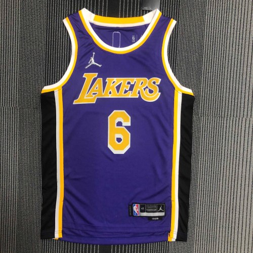 Heat Transfer NBA Los Angeles Lakers LeBron  James 75th Anniversary Flying Man limited Purple Jersey