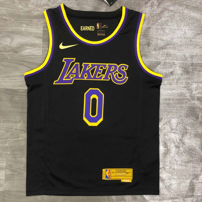 Heat Transfer NBA  2021 Los Angeles Lakers Kuzma Bonus Edition Black Jersey