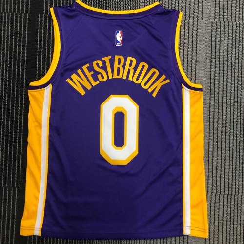 Heat Transfer NBA  Los Angeles Lakers Russell Westbrook Purple Jersey