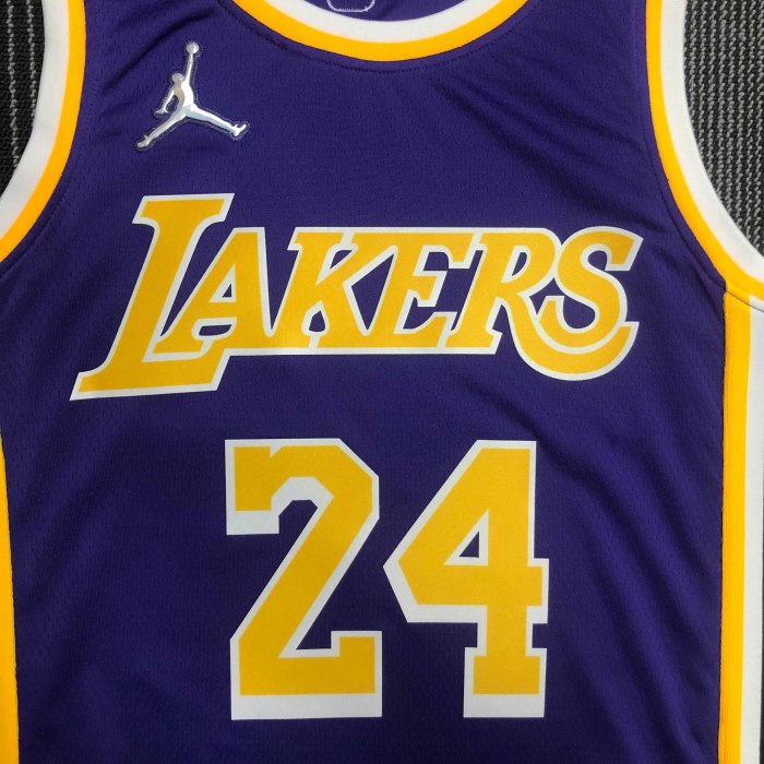 Heat Transfer NBA Los Angeles Lakers Kobe Bryant 75th Anniversary Flying Man limited Purple Jersey