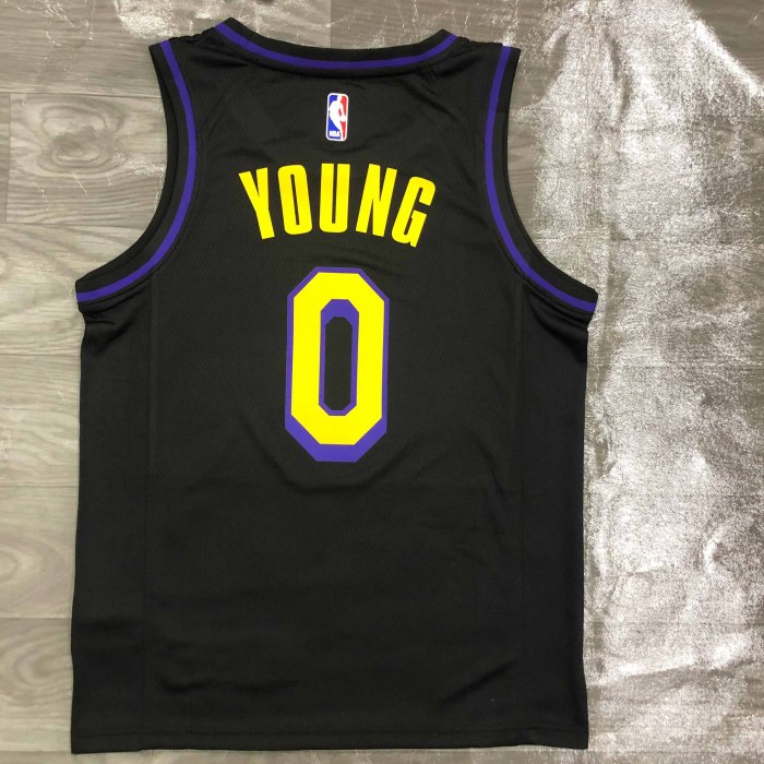 Heat Transfer NBA  Los Angeles Lakers Nick Young Black Jersey
