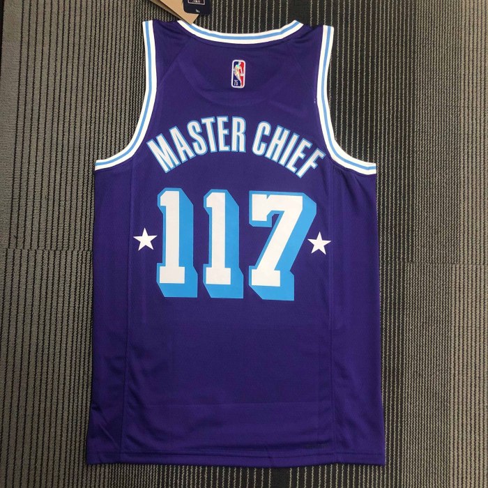 Heat Transfer NBA Los Angeles Lakers 2022  X-BOX City Edition Jointly-designed Purple Jersey