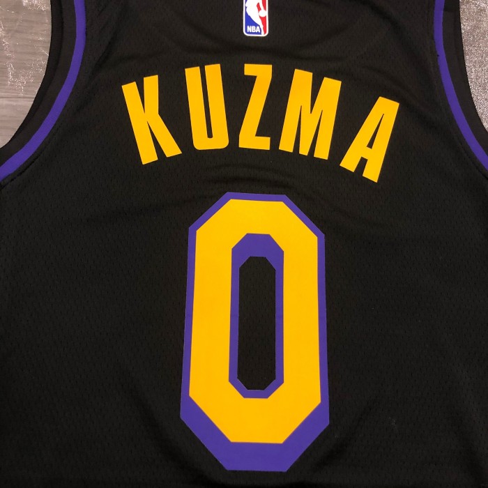 Heat Transfer NBA  Los Angeles Lakers Kuzma Black Jersey