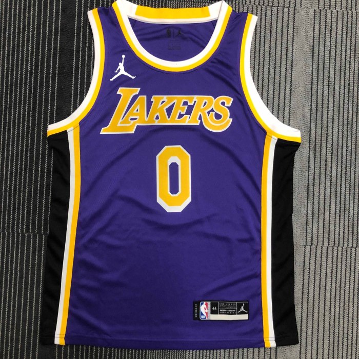 Heat Transfer NBA  Los Angeles Lakers Russell Westbrook Purple Jersey