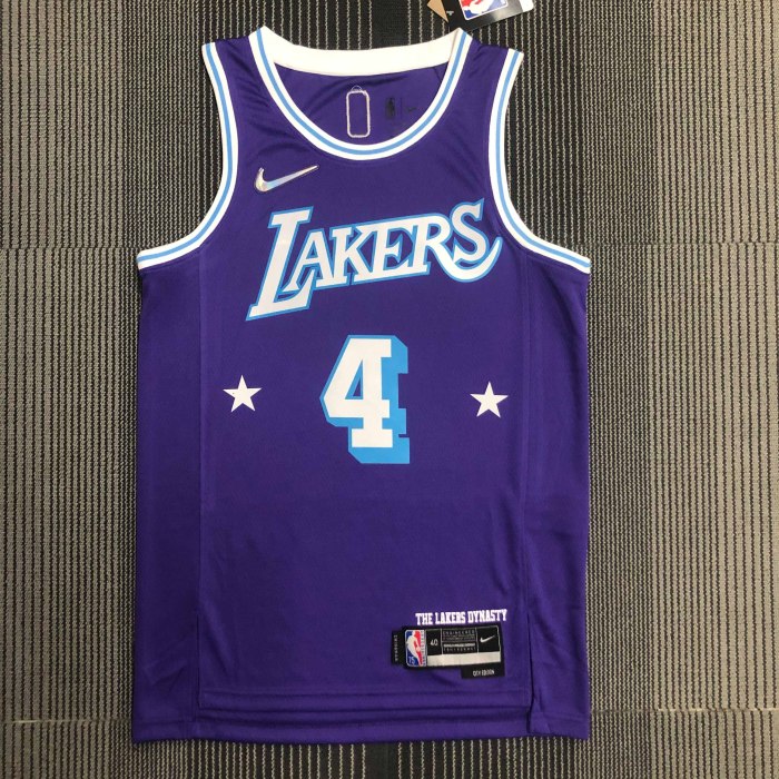 Heat Transfer NBA 2022 Los Angeles Lakers Rondo 75th Anniversary City Edition Purple Jersey