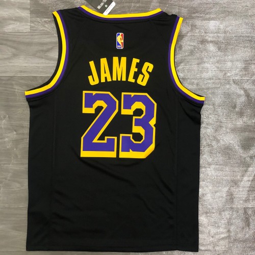 Heat Transfer NBA  2021 Los Angeles Lakers LeBron James Bonus Edition Black Jersey