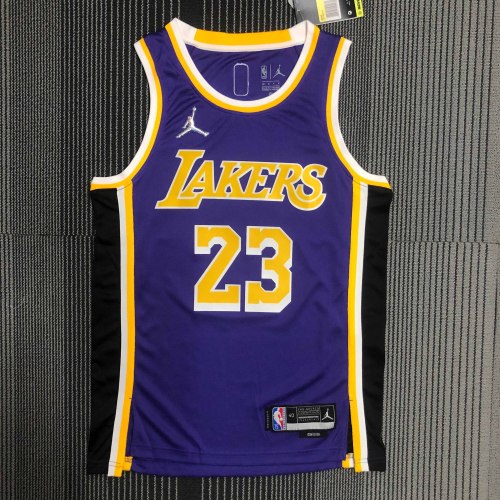 Heat Transfer NBA Los Angeles Lakers LeBron James 75th Anniversary Flying Man limited Purple Jersey