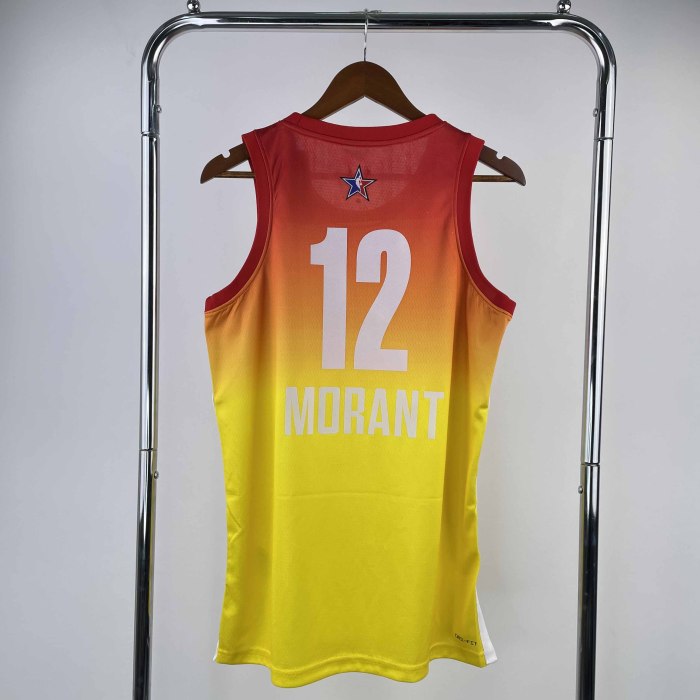 Heat Transfer NBA 2023 Memphis Grizzlies Ja Morant All Star Yellow Jersey