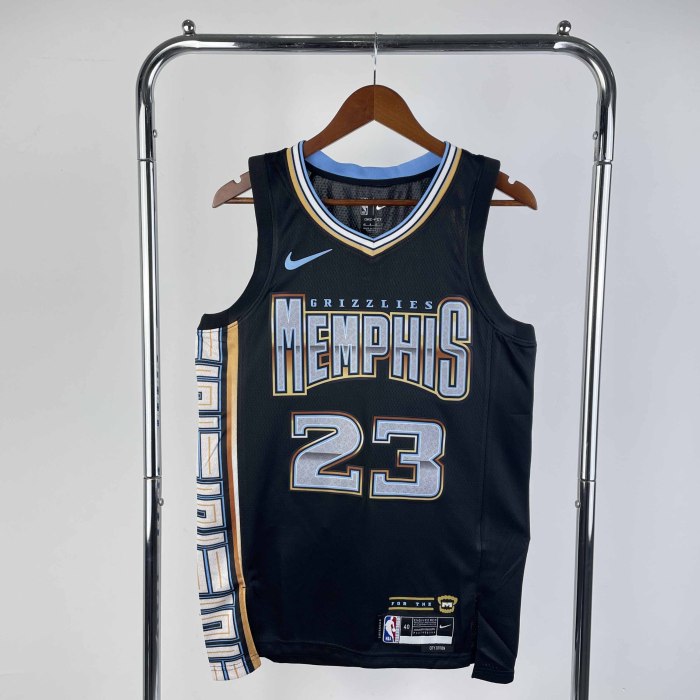 Heat Transfer NBA 2023 Memphis Grizzlies Rose  Black City edition Jersey