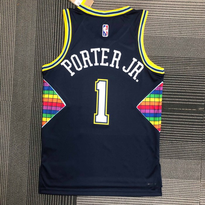 Heat Transfer 2022 NBA Denver Nuggets Porter JR. City edition Black Jersey