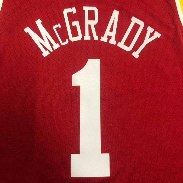 Heat Transfer Retro NBA Houston Rockets Tracy McGrady Red Jersey