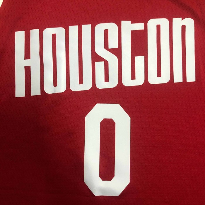 Heat Transfer Retro NBA Houston Rockets Russell Westbrook Red Jersey