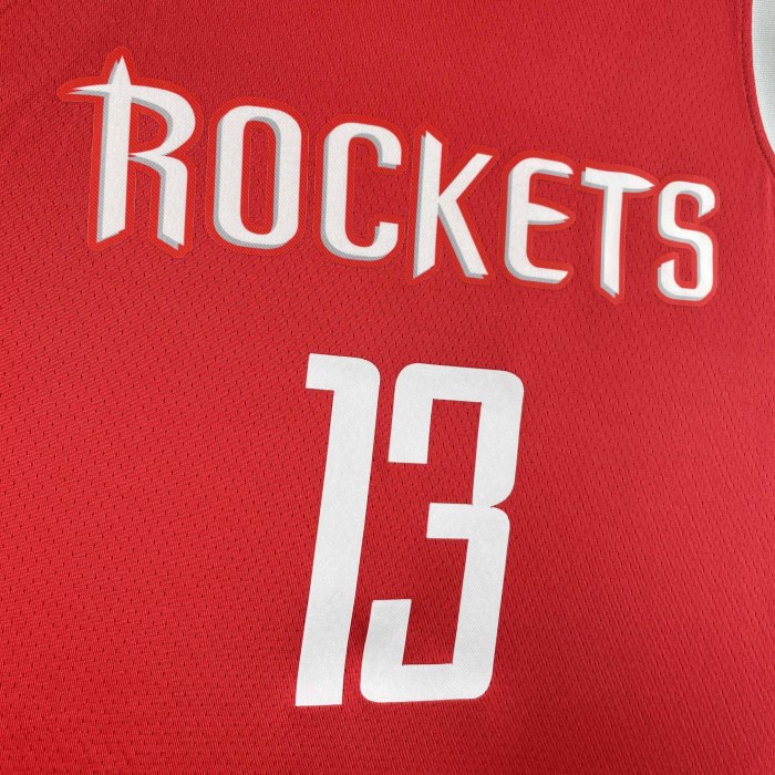 Heat Transfer NBA Houston Rockets James Harden 2018-19 Away Red Icon Edition Swingman Jersey