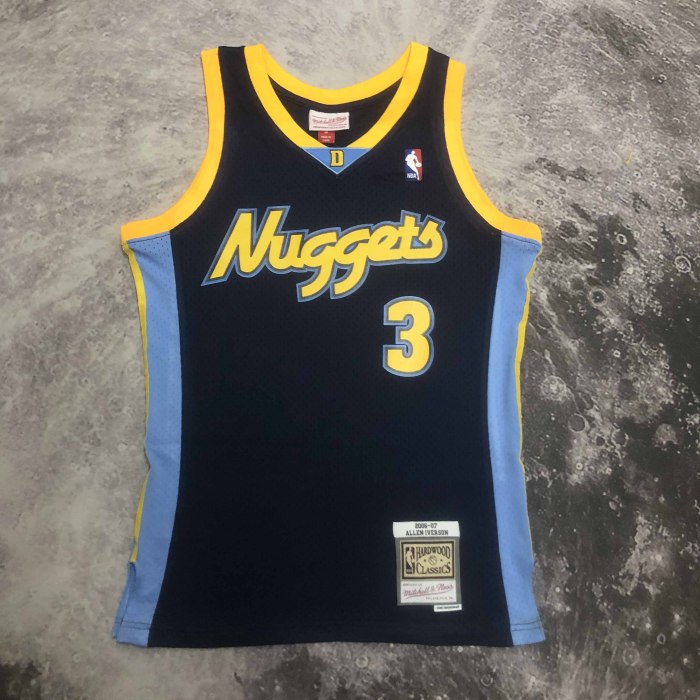 Heat Transfer NBA Denver Nuggets Carmelo Allen Iverson Mitchell & Ness 2006-07 Hardwood Classics Swingman Jersey