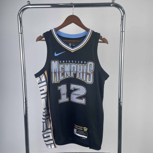 Heat Transfer NBA 2023 Memphis Grizzlies Morant  Black City edition Jersey