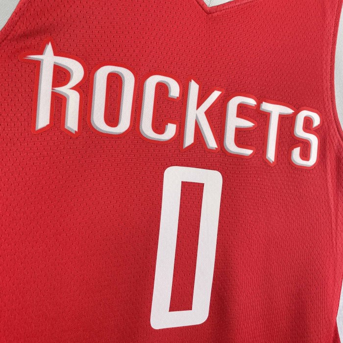 Heat Transfer NBA Houston Rockets Russell Westbrook 2018-19 Away Red Icon Edition Swingman Jersey