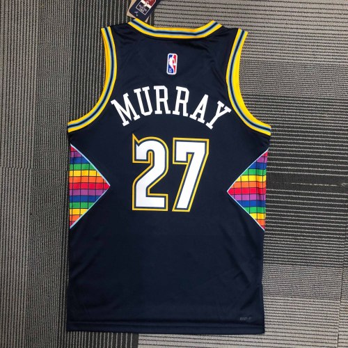 Heat Transfer 2022 NBA Denver Nuggets Murray City edition Black Jersey