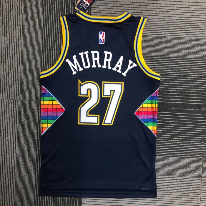 Heat Transfer 2022 NBA Denver Nuggets Murray City edition Black Jersey