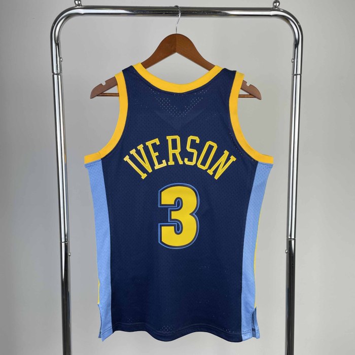 Heat Transfer NBA Denver Nuggets Carmelo Allen Iverson Mitchell & Ness 2006-07 Hardwood Classics Swingman Jersey