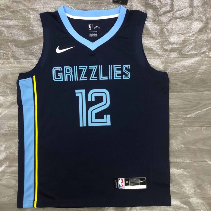 Heat Transfer NBA Memphis Grizzlies Morant Dark blue Jersey