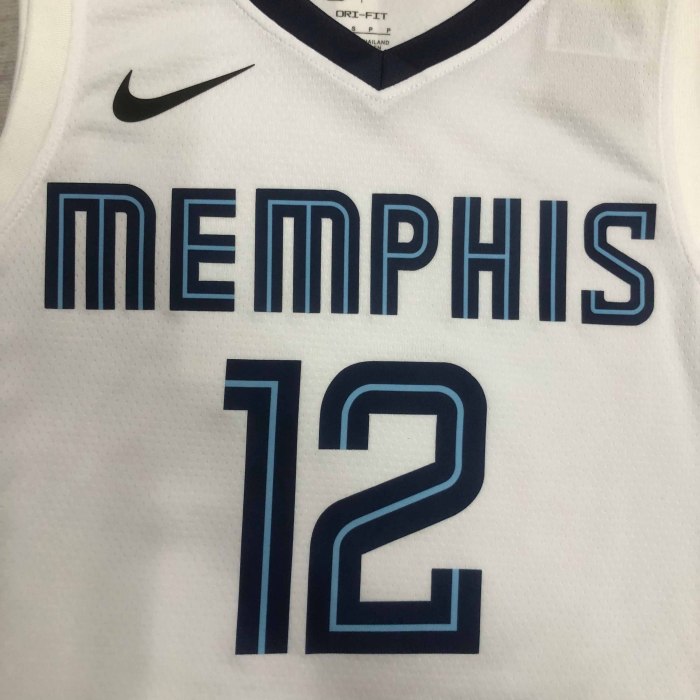 Heat Transfer NBA Memphis Grizzlies Ja Morant 2022-23 Association Edition White Swingman Jersey