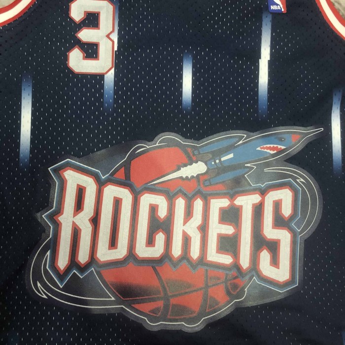 Heat Transfer Retro NBA Houston Rockets Steve Francis Mitchell & Ness Navy 1999-2000 Hardwood Classics Swingman Jersey