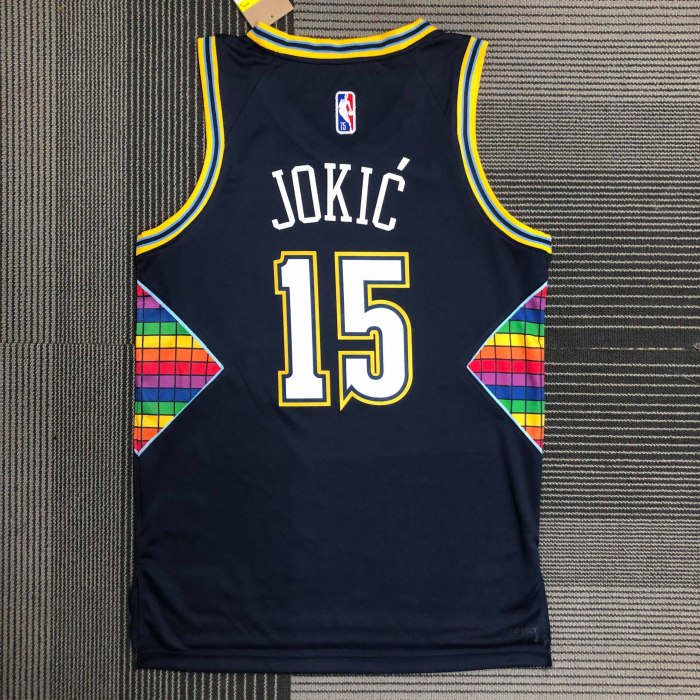 Heat Transfer 2022 NBA Denver Nuggets Nikola Jokic City edition Black Jersey