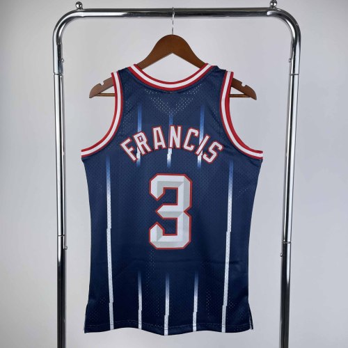 Heat Transfer Retro NBA Houston Rockets Steve Francis Mitchell & Ness Navy 1999-2000 Hardwood Classics Swingman Jersey