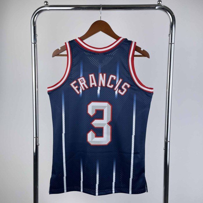 Heat Transfer Retro NBA Houston Rockets Steve Francis Mitchell & Ness Navy 1999-2000 Hardwood Classics Swingman Jersey