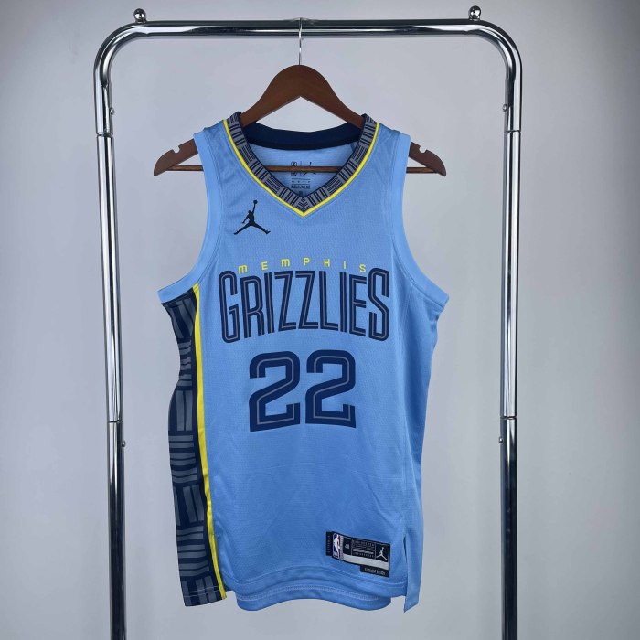 Heat Transfer 2023 NBA Memphis Grizzlies Desmond Bane Blue Flying man limited Jersey