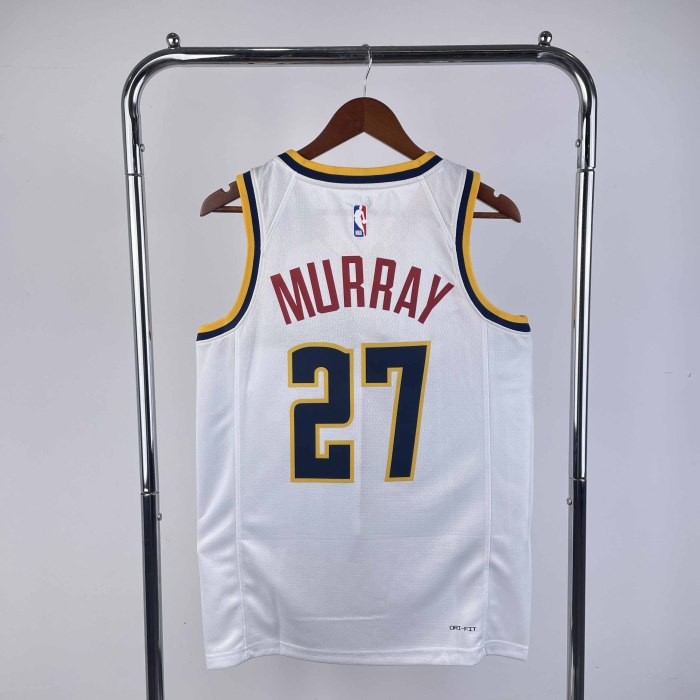 Heat Transfer 2023 NBA Denver Nuggets Murray White Jersey