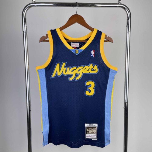 Heat Transfer NBA Denver Nuggets Carmelo Allen Iverson Mitchell & Ness 2006-07 Hardwood Classics Swingman Jersey