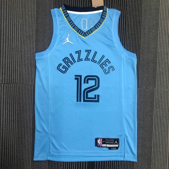 Heat Transfer NBA Memphis Grizzlies Morant  75th Anniversary Blue  Jersey