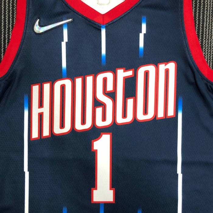Heat Transfer NBA 2022 Houston Rockets Tracy McGrady Dark blue City edition Jersey