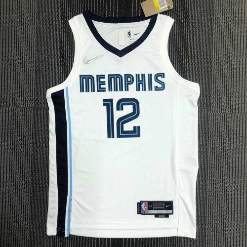 Heat Transfer NBA  Memphis Grizzlies Morant 75th Anniversary white Jersey