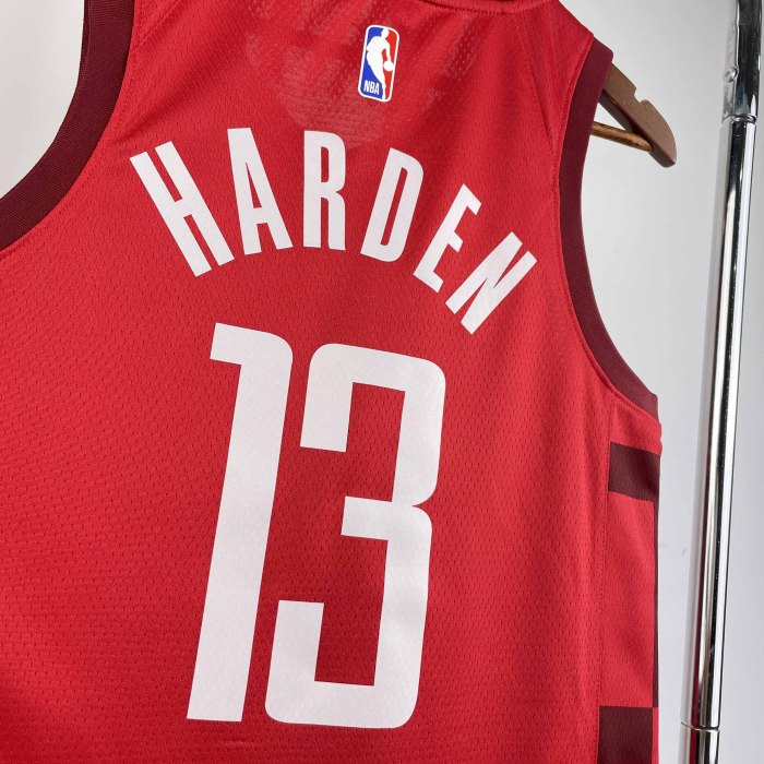 Heat Transfer NBA Houston Rockets James Harden 2018-19 Red Earned Edition Swingman Jersey