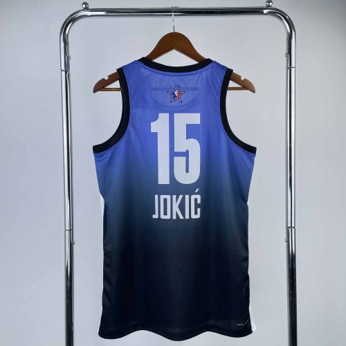 Heat Transfer NBA 2023 Denver Nuggets Nikola Jokic All-star blue Jersey