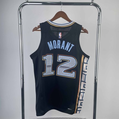 Heat Transfer NBA 2023 Memphis Grizzlies Morant  Black City edition Jersey