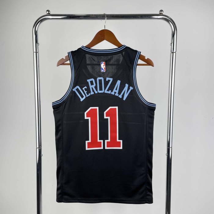 Heat Transfer 2019 NBA Chicago Bulls Demar DeRozan City edition Black  Jersey