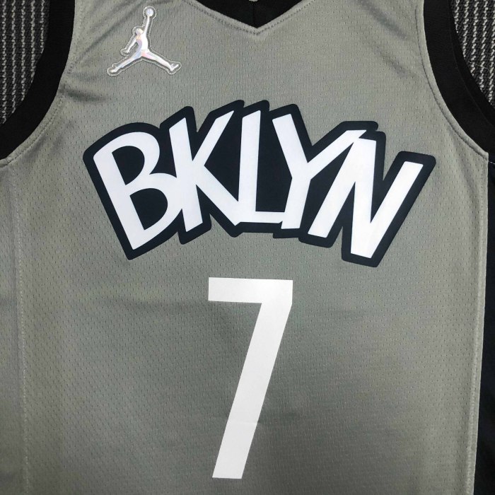 Heat Transfer NBA Brooklyn Nets Kevin Durant 75th Anniversary Gray Flying man limit  Jersey