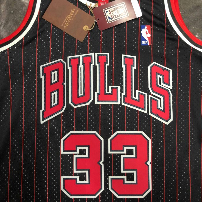 Heat Transfer NBA 1996 Chicago Bulls Scottie Pippen Retro Black Jersey
