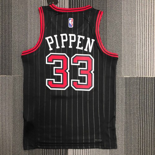 Heat Transfer NBA  Chicago Bulls Scottie Pippen 75th Anniversary Black Jersey