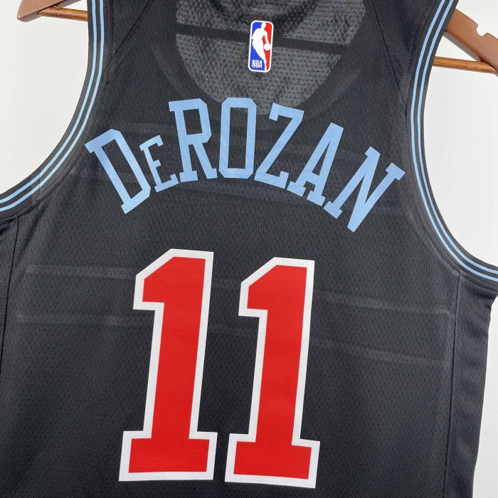 Heat Transfer 2019 NBA Chicago Bulls Demar DeRozan City edition Black  Jersey