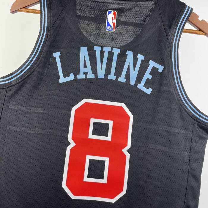 Heat Transfer 2019 NBA  Chicago Bulls Zach LaVine City edition Black Jersey