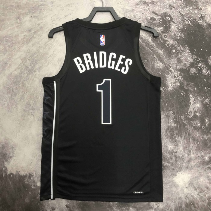 Heat Transfer NBA Brooklyn Nets Mikal Bridges 2022-23 Jordan Brand Statement Edition Swingman Jersey