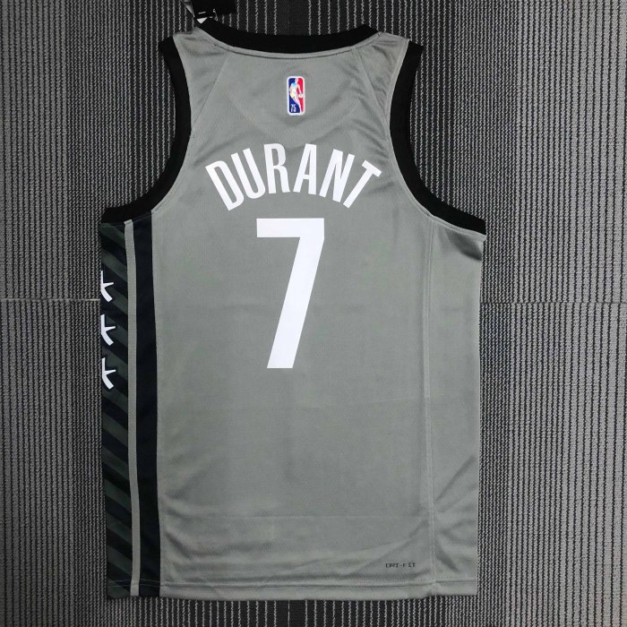 Heat Transfer NBA Brooklyn Nets Kevin Durant 75th Anniversary Gray Flying man limit  Jersey